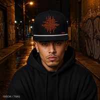 Casquette Trucker 5 Panneaux Vintage Personnalisée avec Broderie, Visière en Mousse et Filet, Style Urbain Chicano Côte Ouest, Vente en Gros