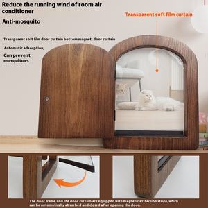 Puerta Corredera de Madera para Mascotas con Logotipo Personalizado al por Mayor, Puerta Abatible para Gatos para Árboles para Gatos y Rascadores - Product Image 3