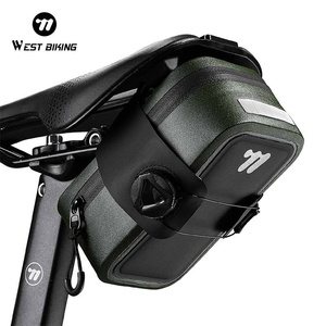Sacoche de selle de vélo à fixation rapide WEST BIKING, sacoche arrière de vélo imperméable, sacoche de selle de vélo avec verrouillage par bouton - Product Image 1