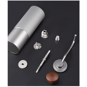 Moulin à café manuel portable en aluminium avec corps en acier inoxydable, capacité de 20 g, réglage réglable - Product Image 5