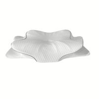 Oreiller cervical en mousse à mémoire de forme, forme papillon, taie d'oreiller tricotée, gonflable, massage, soulagement de la douleur, antibactérien, personnalisable à 100%