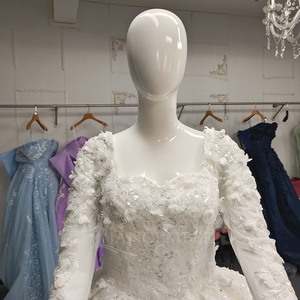 Lsany229 Vintage <b>Ball</b> Gown Lace Wedding Dresses Long Sleeve Appliques Bridal Gowns Vestidos De Novia Jancember - Product Image 3