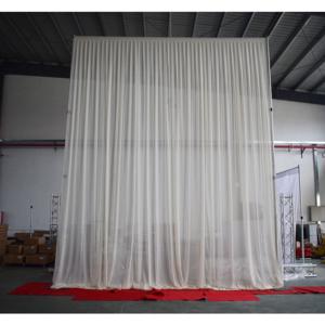 Soporte ajustable de doble barra para telón de fondo de eventos y bodas, con tubo y drapería - Product Image 2