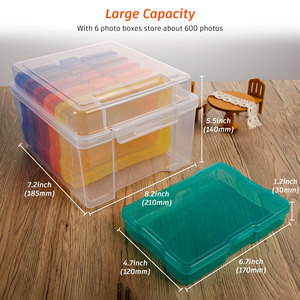 26028C Plastic Photo <strong>Storage</strong> Box 4x6 Photo Case with 6 Inner Photo Keeper <strong>Seed</strong> Organizer Craft <strong>Storage</strong> for Cards and Pictures - Product Image 5