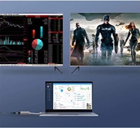 Hub USB C 4 en 1 a HDMI Dual 4K con USB 3.0 y Carga PD Tipo C para Dispositivos USB C de MAC OS, Windows, Linux y Más
