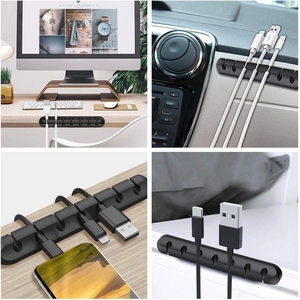Daily Sundries Durable Portable Silicone <b>USB</b> Cable Organizer Desktop Cable Clips & Holder for Tidy Management - Product Image 5