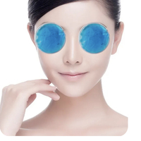 Masque pour les yeux circulaire avec sac de glace réutilisable pour compresses froides et chaudes Pack de glace rond en gel de vin rouge, masque pour les yeux à compresse froide et chaude