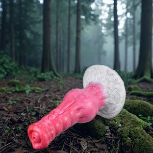 Monster Animal Thick Fantasy Alien Dog Silicone Anal Plug with Suction Cup Soft G-Spot <b>Dildo</b> for Women and Men - Product Image 3