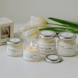 Özel Etiketli Ekolojik Soya Balmumu Cam Kavanoz Aromaterapi Mum Ev Dekorasyonu Hediyelik Eşya Arı Balmumu Kokulu Mumlar Kavanozda - Product Image 2