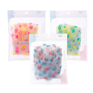 Gorro de ducha impermeable con diseño de corazón LMLTOP, gorro de baño de PVC grueso para adultos, para protección del cabello, uso sanitario SY800 - Product Image 4