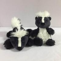 Boneka Skunk Hitam Putih Hutan Liar, Boneka Skunk Isi Dakron, Hadiah Lembut untuk Anak-Anak