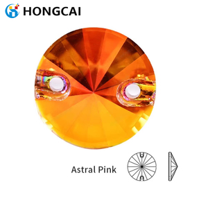 Hongcai K9 haut <span class=keywords><strong>de</strong></span> gamme bricolage beauté vêtements accessoires couture à la main strass verre Satellite Double trou plat transfert impression - Product Image 3