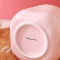 Mug en céramique Winnie l'ourson fraise 320 ml avec couvercle 3D en forme de poupée et cuillère en métal, coffret cadeau dessin animé, tasse à café/eau
