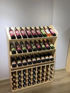 Porte-vin <span class=keywords><strong>en</strong></span> bois, caisses <span class=keywords><strong>en</strong></span> bois empilables, réglables, durables, étagère à vin, armoire de rangement, porte-vin <span class=keywords><strong>en</strong></span> bois massif et <span class=keywords><strong>en</strong></span> acier - Product Image 4