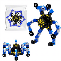 Robot transformable créatif, fidget spinner, jouet sensoriel anti-stress, spinner de doigt transformable