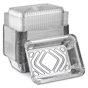 Hình chữ nhật nhựa dùng một lần nắp nhựa bìa cho bao bì thực phẩm tin Lá món nướng PAN phục vụ nhôm lá container