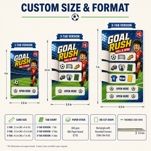 Tarjetas de Raspar de Fútbol con Diseño Gratuito, Ilustraciones Personalizadas, Plan de Premios y Oportunidades de Ganar, Boletos para Abrir y Descubrir Premios para Recaudaciones de Fondos y Eventos - Product Image 6