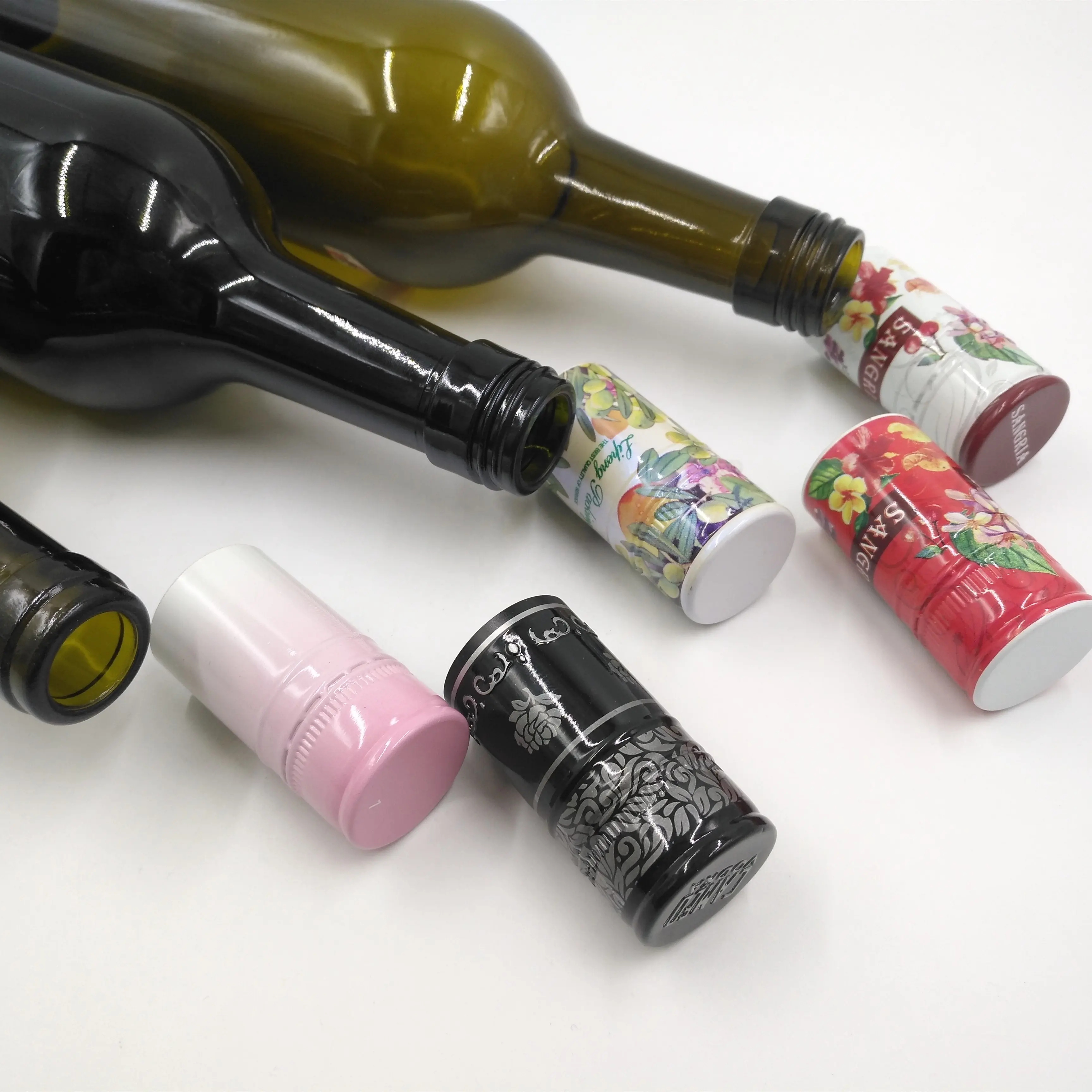 Capuchons de bouteille de vin en aluminium avec code QR, 30x60mm, Bvp, en acier inoxydable
