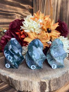 Agate mousse naturelle en gros, torche artisanale en cristal, décoration d'intérieur, pierre précieuse de guérison, ornement pour salon, bureau - Product Image 6