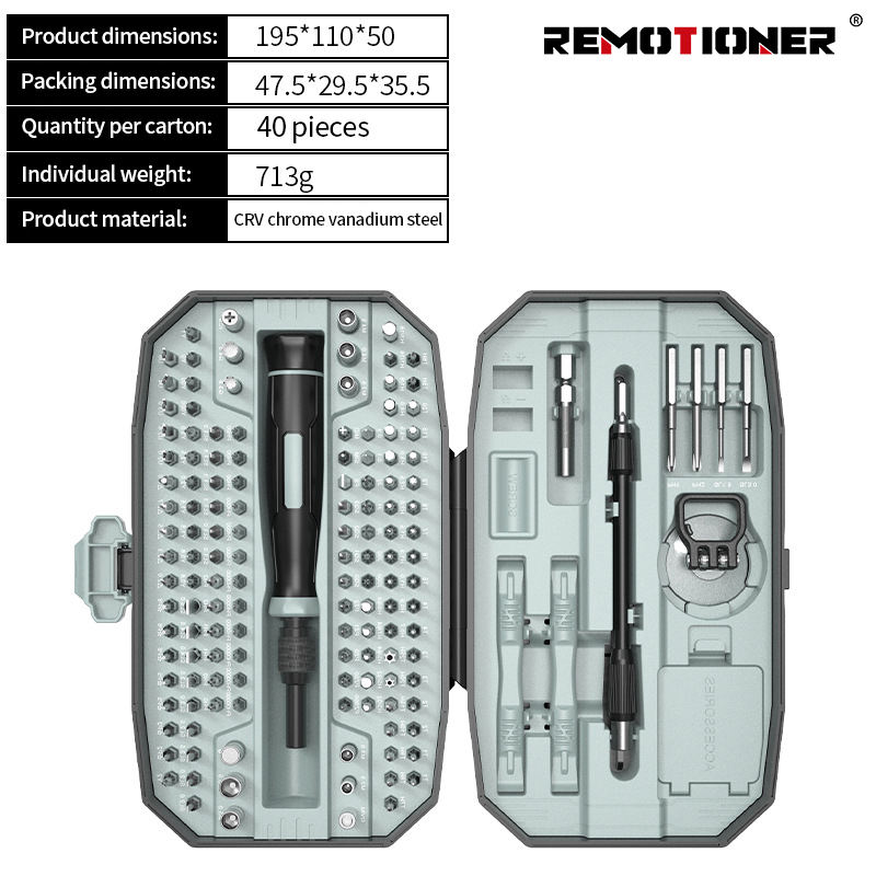 jeu de tournevis de précision-gris