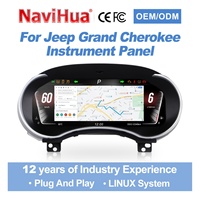 Panel de Instrumentos Digital para Automóvil Navihua con Carplay, Pantalla LCD, Cabina Virtual para Jeep Grand Cherokee 2011-2013