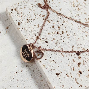 Collier fin en acier inoxydable 316L plaqué or PVD 14k 18k pour femme, avec pendentif grain de moutarde, bijoux raffinés - Product Image 4