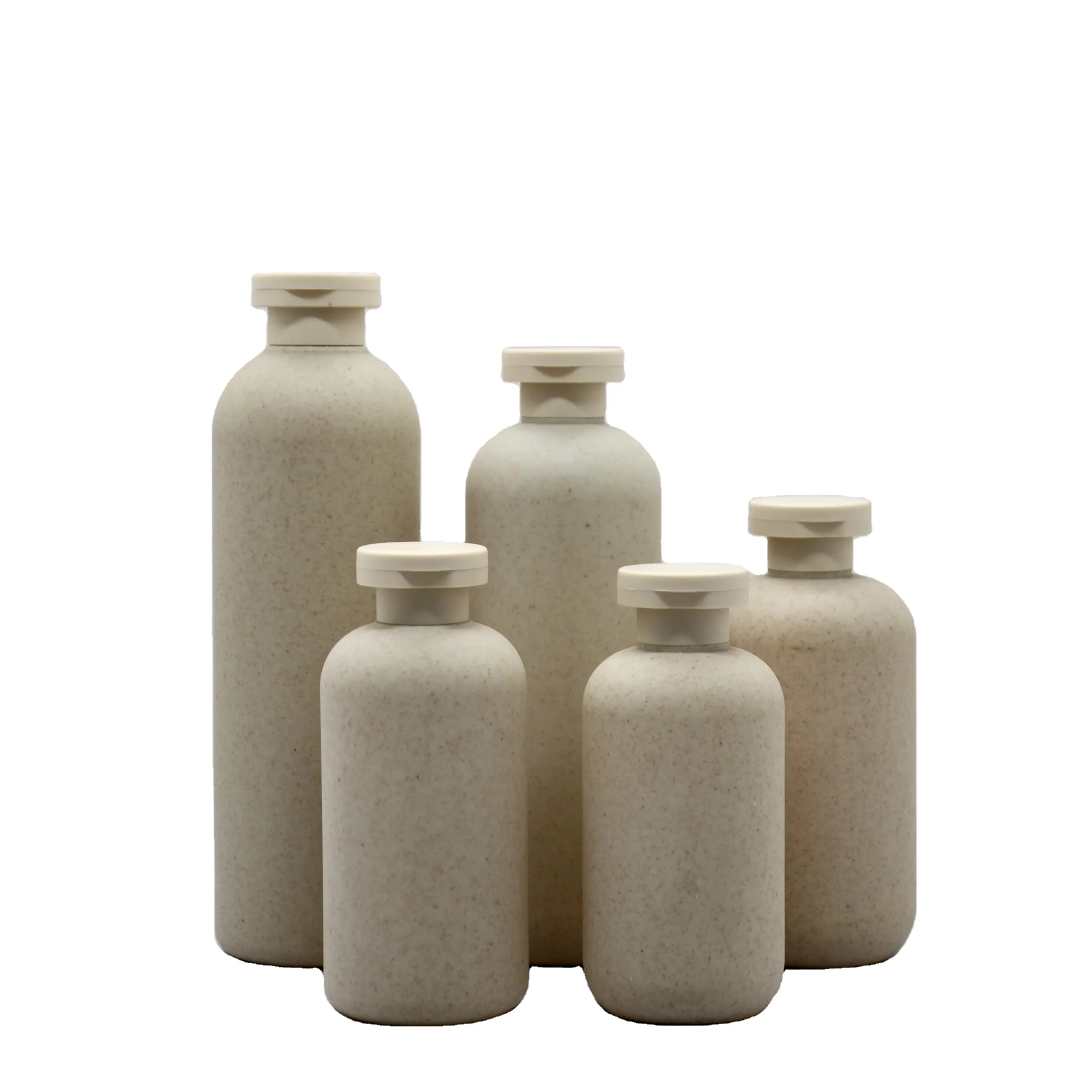 Matériel biodégradable dégradable bouteille de paille de blé Lotion pour les mains et le corps Produits de soins de la peau Lotion pour le corps personnaliser