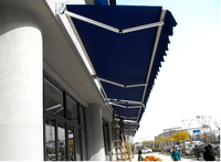 Écran extérieur pare-soleil patio auvent double retra cassette complète auvent rétractable auvent extérieur tissu imperméable