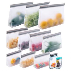 Free Kitchen Reusable Food Grade Platinum Silicone Freezer Fruit Snack Storage Leakproof Collapsible Large Capacity <b>Zip</b> <b>Lock</b> <b>Bag</b> - Product Image 1