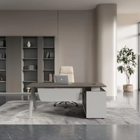 Mobilier de bureau Nouveau modèle Table de bureau de luxe en forme de L avec table d'appoint Table de bureau Table de bureau