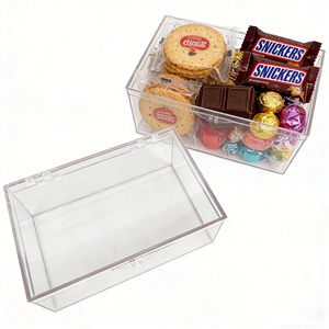 Caja de Almacenamiento de Plástico PP Ecológica en Forma Cuadrada con Tapa Magnética con Bisagras para Organizar Bocadillos en el Hogar, en Oferta - Product Image 1