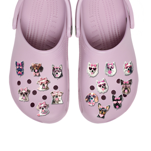 アクリル製 シューズチャーム 犬柄 ゴシック風 可愛い 靴用アクセサリー スニーカー飾り デコレーションパーツ - Product Image 2