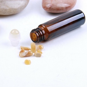 10ml ambra <span class=keywords><strong>bottiglia</strong></span> rullo di pietre di cristallo sfera di roll on bottiglie di olio essenziale di colore marrone - Product Image 6