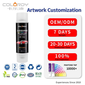 Pintura en Aerosol de Dos Componentes COLORDY 260ml 2k, Pintura de Reparación Automotriz de Secado Rápido con Alto Brillo, Colores <span class=keywords><strong>Blanco</strong></span>, Negro y Plateado - Product Image 1