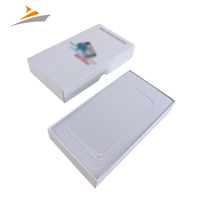Boîte d'emballage rigide en carton blanc avec couvercle et base, personnalisable avec logo et couleur, pour téléphone portable, vente en gros du fabricant