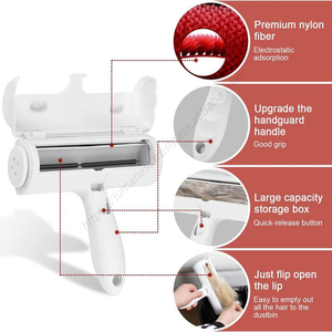 แปรงกำจัดขนสัตว์เลี้ยงแบบใช้ซ้ำได้ พลาสติกอย่างดี ขายส่ง ปี 2024 สินค้าขายดี สำหรับอุปกรณ์กรูมมิ่งสุนัข - Product Image 3