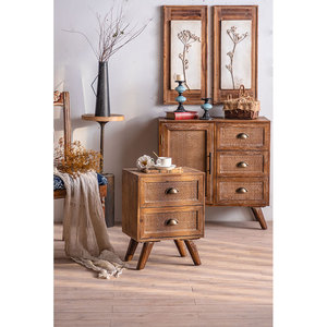Armoire <span class=keywords><strong>de</strong></span> <span class=keywords><strong>chevet</strong></span> <span class=keywords><strong>en</strong></span> bois massif style Antique pour chambre à coucher, tiroir à 2 niveaux, support <span class=keywords><strong>de</strong></span> nuit <span class=keywords><strong>en</strong></span> <span class=keywords><strong>osier</strong></span>, <span class=keywords><strong>Table</strong></span> <span class=keywords><strong>de</strong></span> <span class=keywords><strong>chevet</strong></span> Vintage pour chambre à coucher et salon - Product Image 3