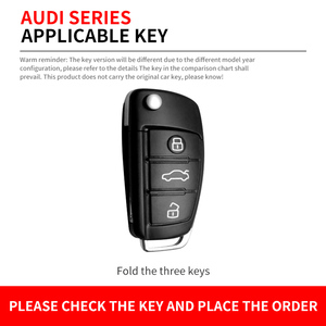 Funda Protectora para Llaves de Coche de Aleación de Zinc y Silicona con Diseño Moderno, Carcasa para Llave Remota con Anillo para Llaves, Compatible con <span class=keywords><strong>Audi</strong></span> Q3 - Product Image 3