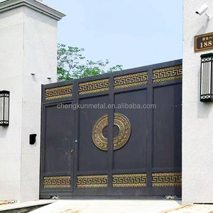 Porte extérieure en aluminium de style central-asiatique, fabrication de 30 ans, style luxueux, système de sécurité automatique, différentes tailles - Product Image 5