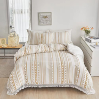 100% coton couettes et draps pour fournitures d'hôtel Super King drap housse ensemble de draps de lit