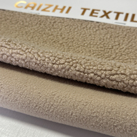 Tissu en microfibre sergé tissé en polyester recyclé/métallisé respirant, chaud et épais pour garçons et filles (type Teddy)