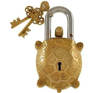 Antique Style Brass Door Padlock Fully Functional Handmade <b>Keys</b> Unique Collectible Combination Security <b>Locks</b> Travel - Product Image 2