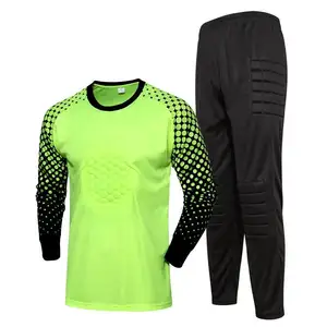 उच्च गुणवत्ता गोलकीपर लंबी बांह की कमीज और पंत किट फुटबॉल पहनने फुटबॉल जर्सी खेल वर्दी टीम के प्रशिक्षण