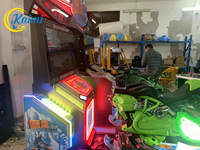 Console de jeu vidéo simulateur de conduite de motoneige KAIMI à monnayeur, en fer et plastique, modèle Chevalier des Neiges, 2 joueurs, certifiée CE