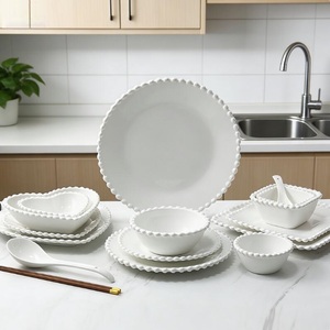 Ceramic Plate <b>Dinner</b> Tableware Eco-Friendly 6 8 10 Inch Bowl Coffee Mug Porcelain Dessert and Cake Plate Serving <b>Set</b> - Product Image 1