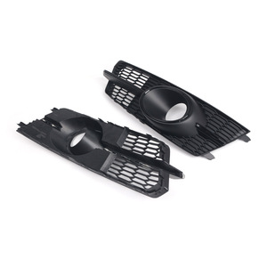 Rejillas Inferiores Estilo Panal De Abeja Para Audi A6 C7, Reemplazo De Las Molduras De Las Luces Antiniebla 4G0807681AG/4G0807682AG, ABS Negro Brillante, Nuevo - Product Image 2
