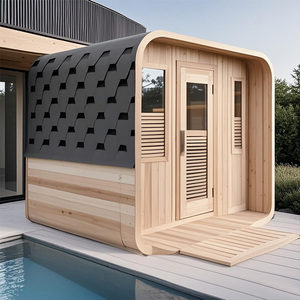 Sauna extérieur sur mesure, maison de luxe en hemlock à infrarouge - Product Image 1