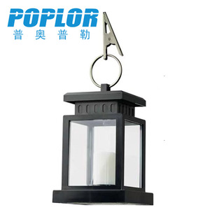 Lanterne solaire Poplor, lumière LED en forme de bougie, décoration de jardin extérieure, résistante à l'eau, lampe suspendue portable - Product Image 2