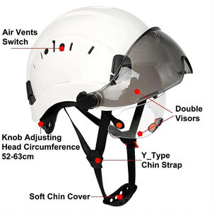 ABS Circle Type Foldable Scooter <strong>Firefighting</strong> Helmet Visor EN 397 Compliant Hard Hat for Motorcycle Safety - Product Image 2