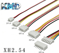 موصل كابل XH2.54 بقطر 2.54 مم، 2/3/4/5/6/7/8/9/10 دبابيس، ذكر/أنثى، مع سلك نحاسي نقي 26AWG بطول 200 مم للسيارات